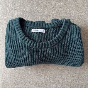 Men’s Dark Green Sonoma Goods For Life Shaker-stitch Sweater